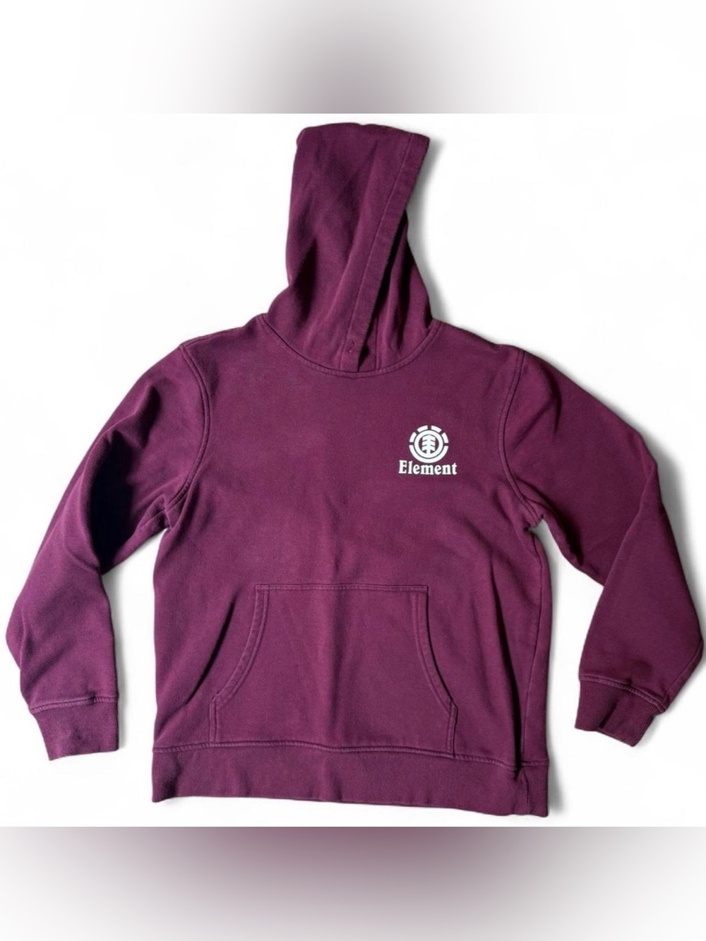 Y2K Element Skateboards Pullover Hoodie Maroon Red Size M